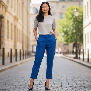 NWT - Women’s Trousers with Cuff - Royal Blue Size M